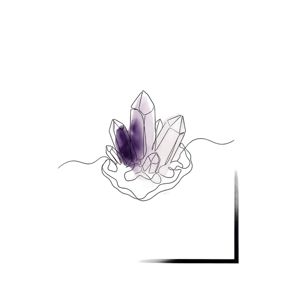 Amethyst crystal illustration