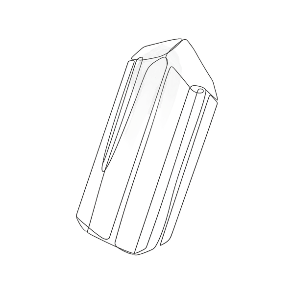 Black Tourmaline crystal illustration
