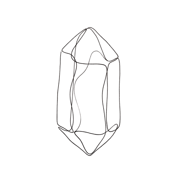 Rose Quartz crystal illustration